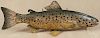 Contemporary painted tin salmon, 36 1/2'' l.