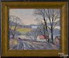 Louise Mary Wahl Kamp (American 1967-1959), oil on board landscape, signed lower left