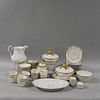 Approximately Sixty-two-piece White Porcelain Partial Dinner Service