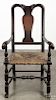 New England Queen Anne style side chair, ca. 1900, with Spanish feet, 43'' h.
