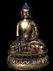 Early Tibetan Large Gilt Bronze Buddha