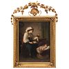 A LA MANERA DE JACQUES-ALFRED VAN MUYDEN (SUIZA, 1808-1898) LA HERMOSA HILADORA MÉXICO, SIGLO XIX Óleo sobre tela. 62 x 48 cm