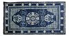 Chinese Blue and White Wool Small Rug