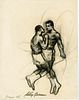 LeRoy Neiman, "Frazier and Ali, Jumping Rope", 1971