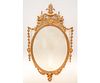 FRENCH STYLE OVAL GILT MIRROR
