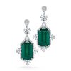 MAGNIFICENT EMERALD AND DIAMOND EARRING
