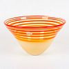 Evolution by Waterford Red and Amber Swirl Bowl