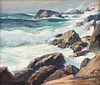 EMILE ALBERT GRUPPE (American 1896-1978) A PAINTING, "Bass Rocks Gloucester,"