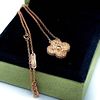 Van Cleef & Arpels 18k Rose Gold Vintage Alhambra Pendant Necklace