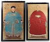 Pair of 19th Century Chinese Ancestor Portraits
