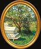 BEE HIVE APIARY OIL PAINTING