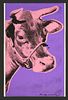 Andy Warhol Signed Cow Screenprint on Wallpaper