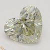 2.30 ct, Natural Fancy Light Brownish Greenish Yellow Even Color, VVS2, Heart cut Diamond (GIA Graded), Appraised Value: $19,700 