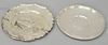 Two sterling silver plates, dia. 10" & 11", 26 t oz.