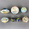 A Group of 7 Trinket Boxes Including Halcyon Days