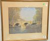 Louis Orr (1879-1961) pastel on paper Paris Canal signed lower right Louis Orr, 13" x 16".