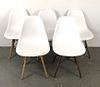 A Group of 5 Contemporary Modern Side Chairs