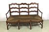 French Provincial Style Ladder Back Settee
