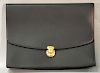 New Montbanc black leather briefcase/portfolio/laptp case, new in box. ht 12" x lg. 16"