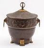 Secessionist Hammered Brass Covered Urn