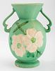 Weller Pottery Wild Rose Baluster Form Vase