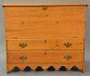 Primitive two drawer blanket chest. ht. 38", wd. 43", dp. 18".