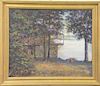 Gustave Adolph Hoffman (1869-1945) oil on canvas Cabin on the Lake, signed lower right G. A. Hoffman, 18" x 22".