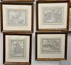 Group of six S. August Mitchell county maps including Italian States, Quebec, Ireland & Scotland, Cuba, Sweden, and England & Wales,...