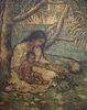 Offset Lithography Hawaiian Mother and Child, Charles W. Bartlett