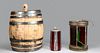 Group of Three Vintage Tavern Collection, Barrel, Stein, Fixture