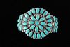 Navajo Turquoise Cluster Bracelet by J&W Begay