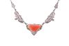 Antique Sterling Silver Red Carnelian Necklace