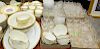 Nine box lots of glass and china to include partial Lenox set, Royal Ivory soup bowls, serving pieces, and three boxes of stems.