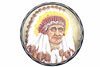 American Indian Chief Vintage Tin Pub Beer Tray