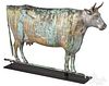 Full bodied copper cow weathervane, 19th c.