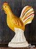 Pennsylvania polychromed chalkware rooster, 19th c