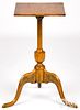 Curly maple candlestand, early 19th c.