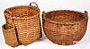 Two splint field baskets, 19th c.