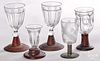 Five make-do goblets, ca. 1900