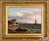 Thomas Birch oil on canvas coastal scene