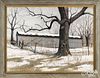 Barclay Rubincam pastel winter landscape