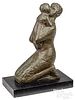 Giannetto Mannucci bronze of a woman and child