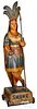 Carved and painted Cigar store Indian maiden