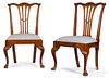 Pair of Philadelphia Queen Anne chairs