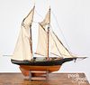Philadelphia carved and painted schooner sailship