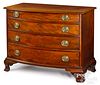 Chippendale mahogany bowfront chest of drawers