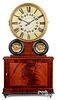Joseph Ives mahogany wagon spring mantel clock