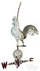Swell bodied rooster weathervane and directional