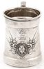 New York coin silver child's cup, dated 1866