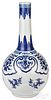 Large Chinese blue and white porcelain bottle vase